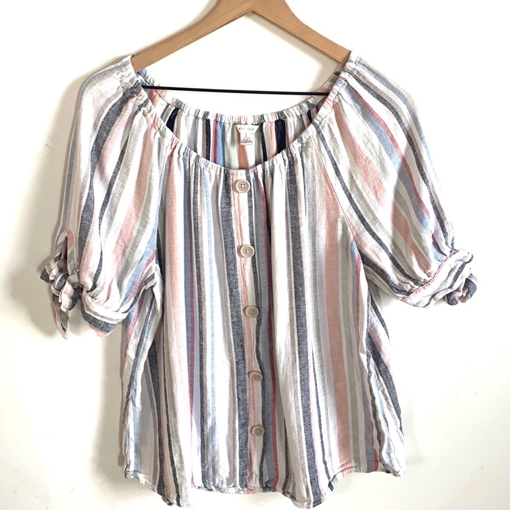 Est. 1948 Striped Bohemian Top, Size L